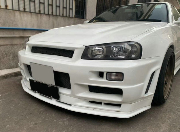 Picture of R34 GTT GTR conversion kit front bumper with accessories(Can only fitted with conversion hood)