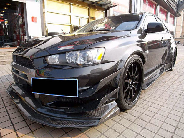 Picture of EVO 10 Evolution X VRS Style Wide Ver. Front Bumper Hyper Canard 10pcs (VRS Style Wide Body Only)