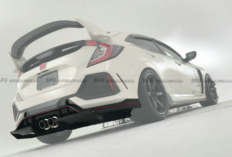 Epr-int. 17 Onwards Civic Type R Fk8 Vrsar1 Style Rear Diffuser