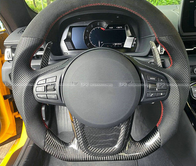 图片 Toyota A90 Supra steering wheel switch panel trim 2Pcs (Stick on type)